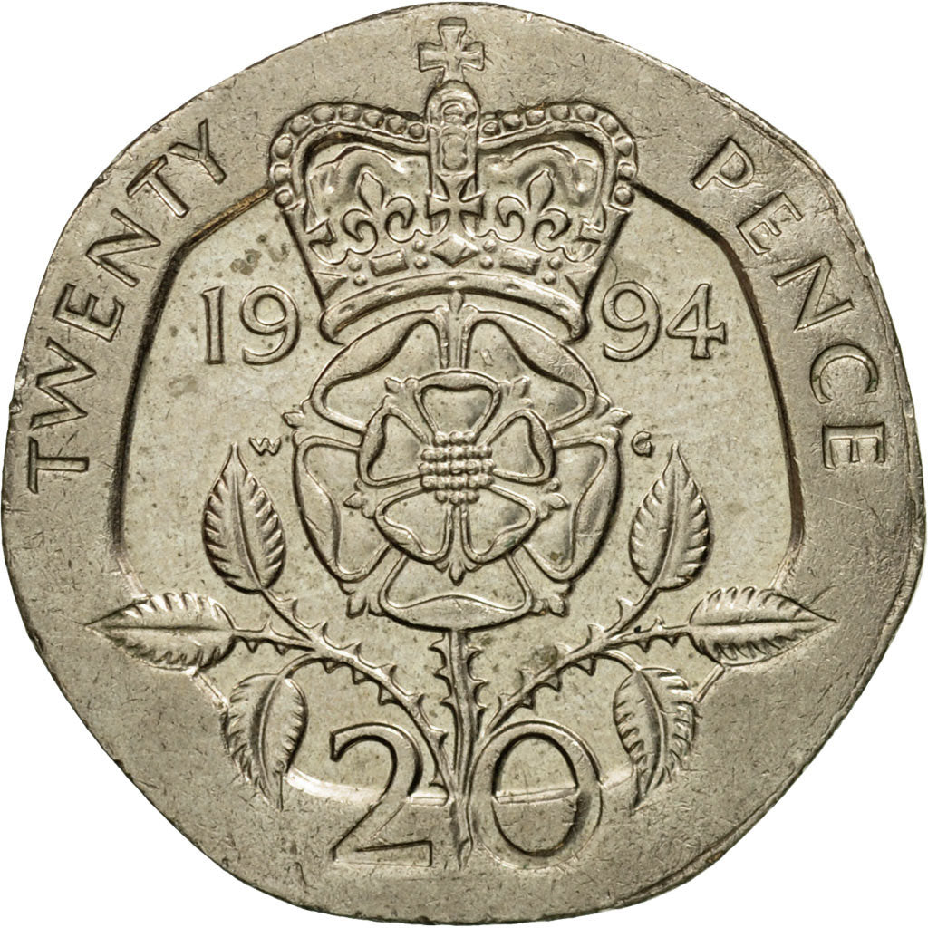 Moneta, Gran Bretagna, Elizabeth II, 20 Pence, 1994, BB, Rame-nichel, KM:939