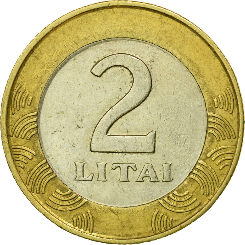 Coin, Lithuania, 2 Litai, 1999, EF(40-45), Bi-Metallic, KM:112