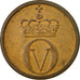 Coin, Norway, Olav V, 2 Öre, 1961, EF(40-45), Bronze, KM:410