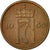 Moneda, Noruega, Haakon VII, 2 Öre, 1953, MBC, Bronce, KM:399