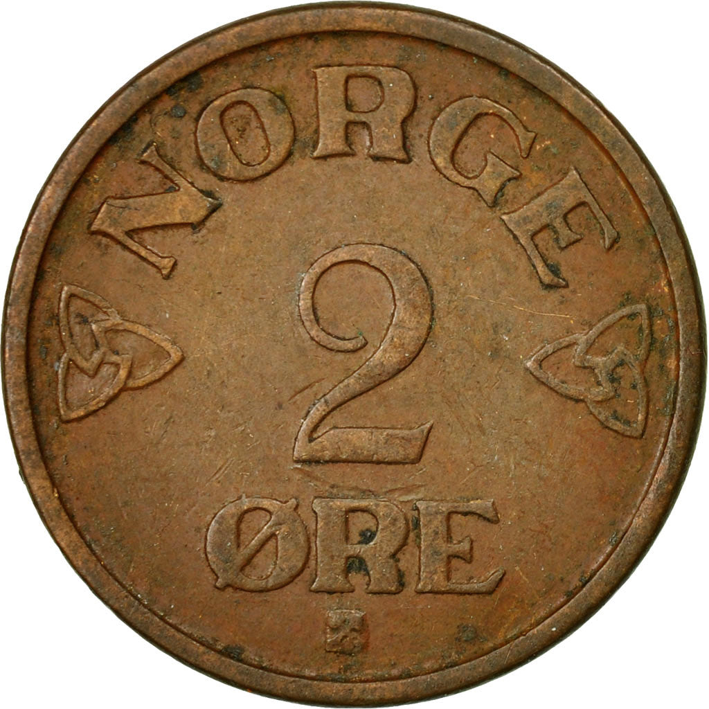 Coin, Norway, Haakon VII, 2 Öre, 1953, EF(40-45), Bronze, KM:399