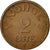 Moneda, Noruega, Haakon VII, 2 Öre, 1953, MBC, Bronce, KM:399