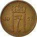Münze, Norwegen, Haakon VII, 2 Öre, 1957, SS, Bronze, KM:399