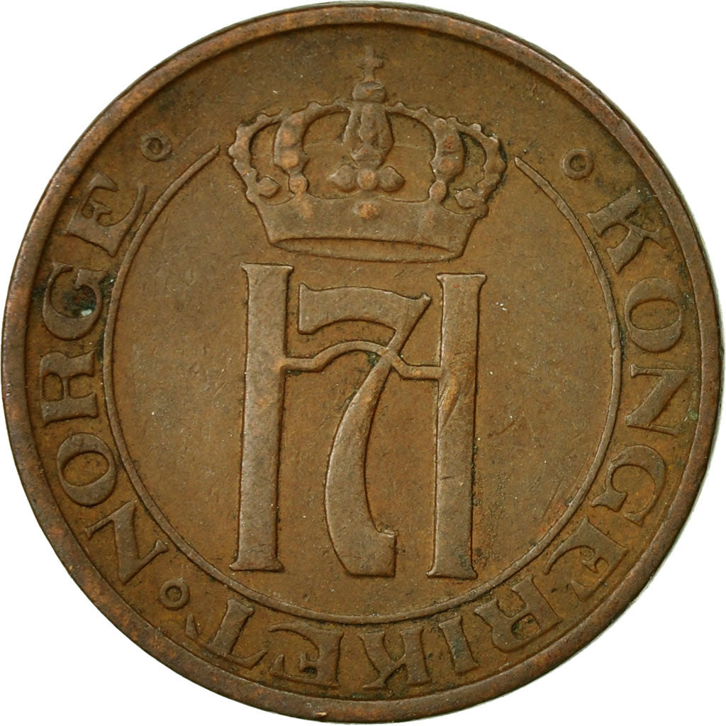 Coin, Norway, Haakon VII, 2 Öre, 1938, EF(40-45), Bronze, KM:371