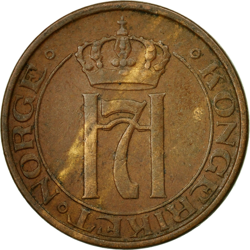 Coin, Norway, Haakon VII, 2 Öre, 1950, EF(40-45), Bronze, KM:371