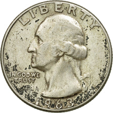 Coin, United States, Washington Quarter, Quarter, 1963, U.S. Mint, Philadelphia