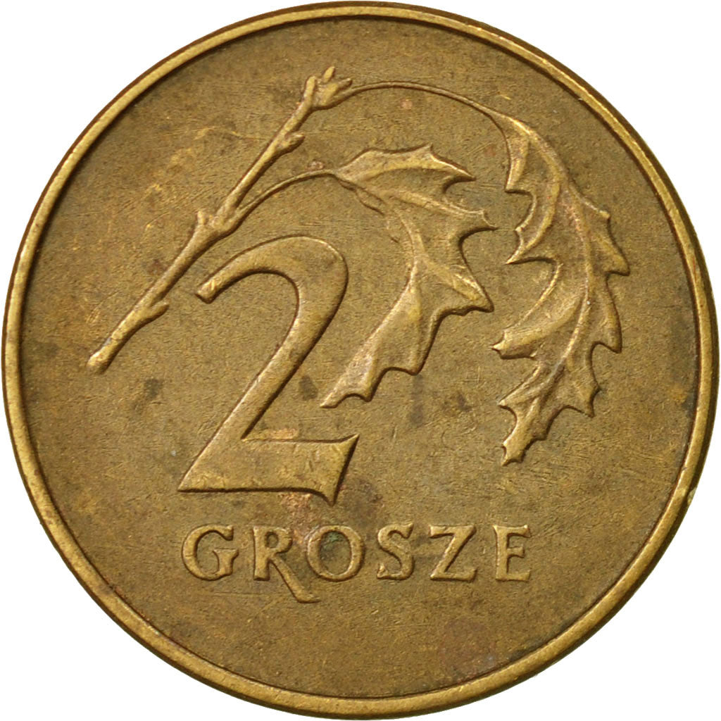 Coin, Poland, 2 Grosze, 1992, Warsaw, EF(40-45), Brass, KM:277