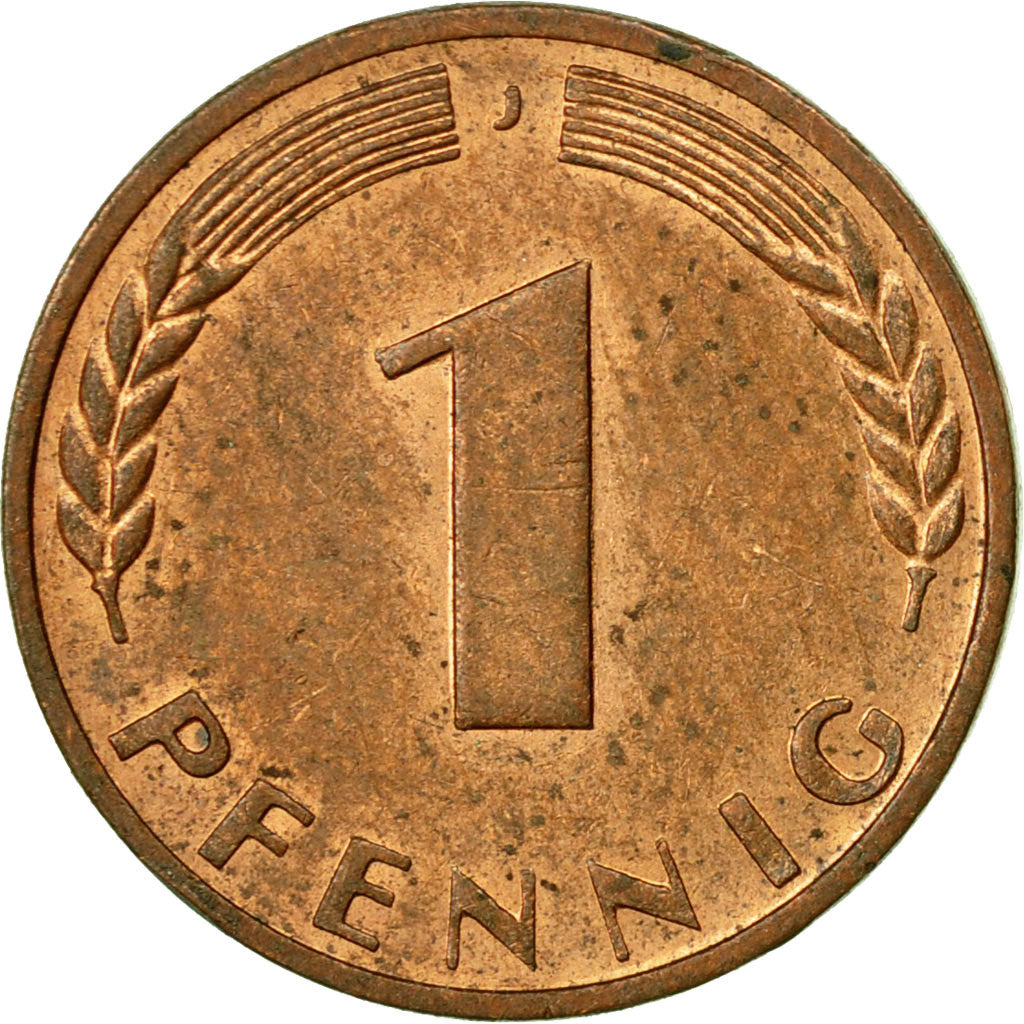 Coin, GERMANY - FEDERAL REPUBLIC, Pfennig, 1970, Hambourg, EF(40-45), Copper