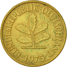 Münze, Bundesrepublik Deutschland, 5 Pfennig, 1975, Munich, SS, Brass Clad