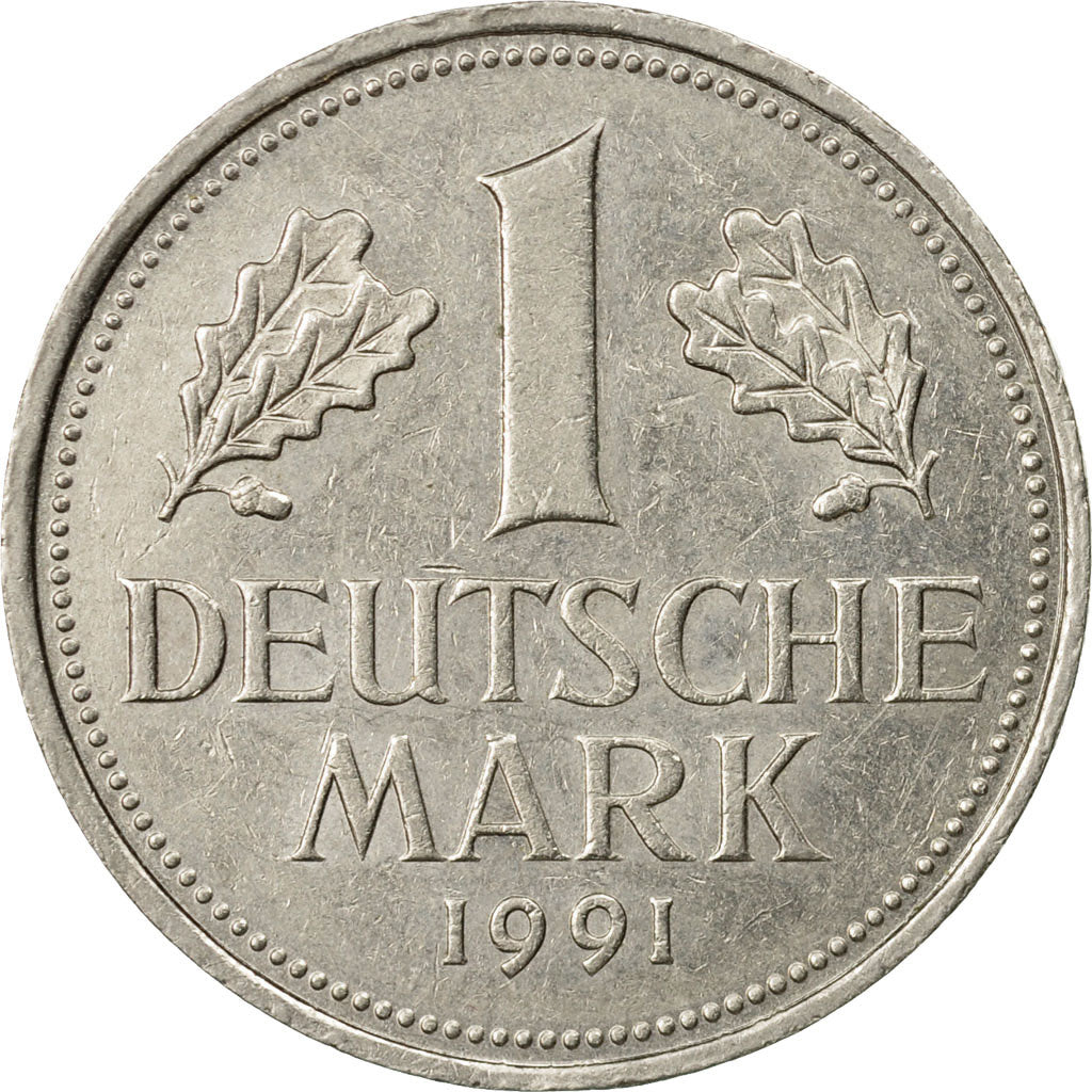 Moneta, GERMANIA - REPUBBLICA FEDERALE, Mark, 1991, Hambourg, BB, Rame-nichel