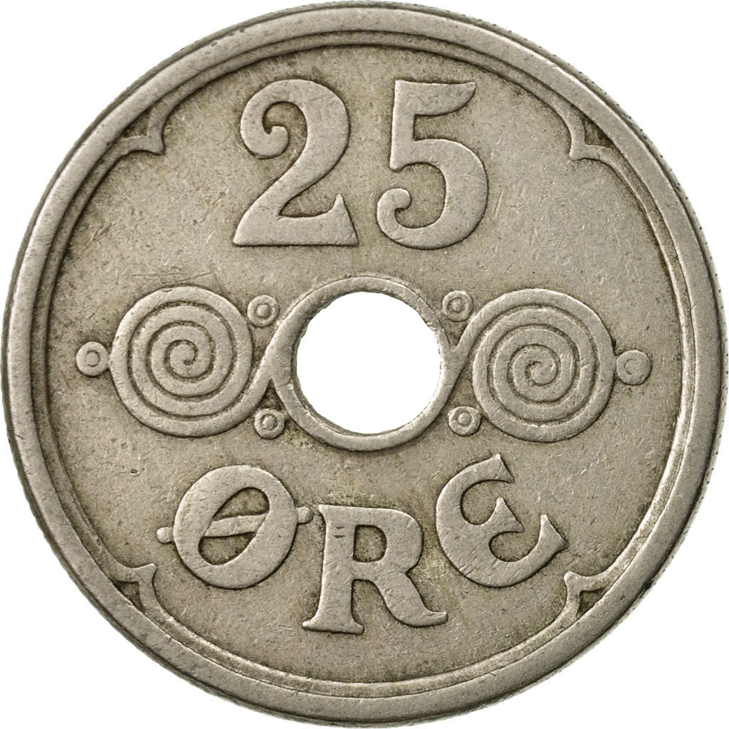 Coin, Denmark, Christian X, 25 Öre, 1926, Copenhagen, EF(40-45), Copper-nickel