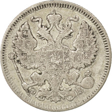 Moneda, Rusia, Nicholas II, 20 Kopeks, 1909, Saint-Petersburg, MBC, Plata