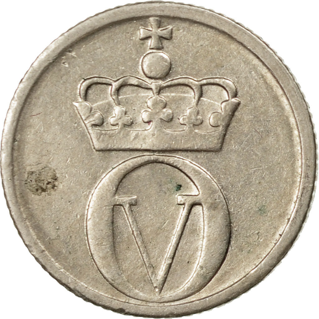 Coin, Norway, Olav V, 10 Öre, 1968, EF(40-45), Copper-nickel, KM:411