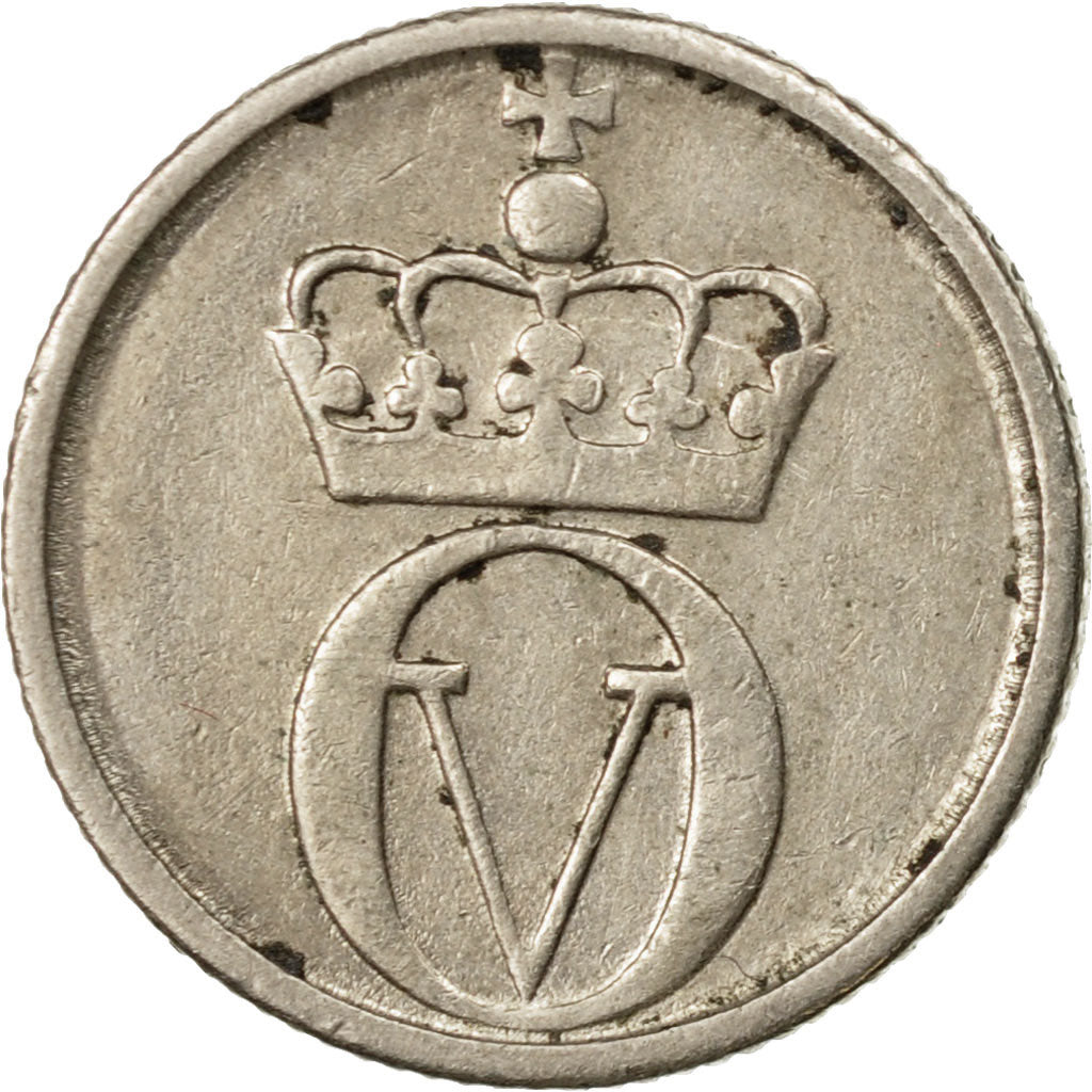 Coin, Norway, Olav V, 10 Öre, 1969, EF(40-45), Copper-nickel, KM:411