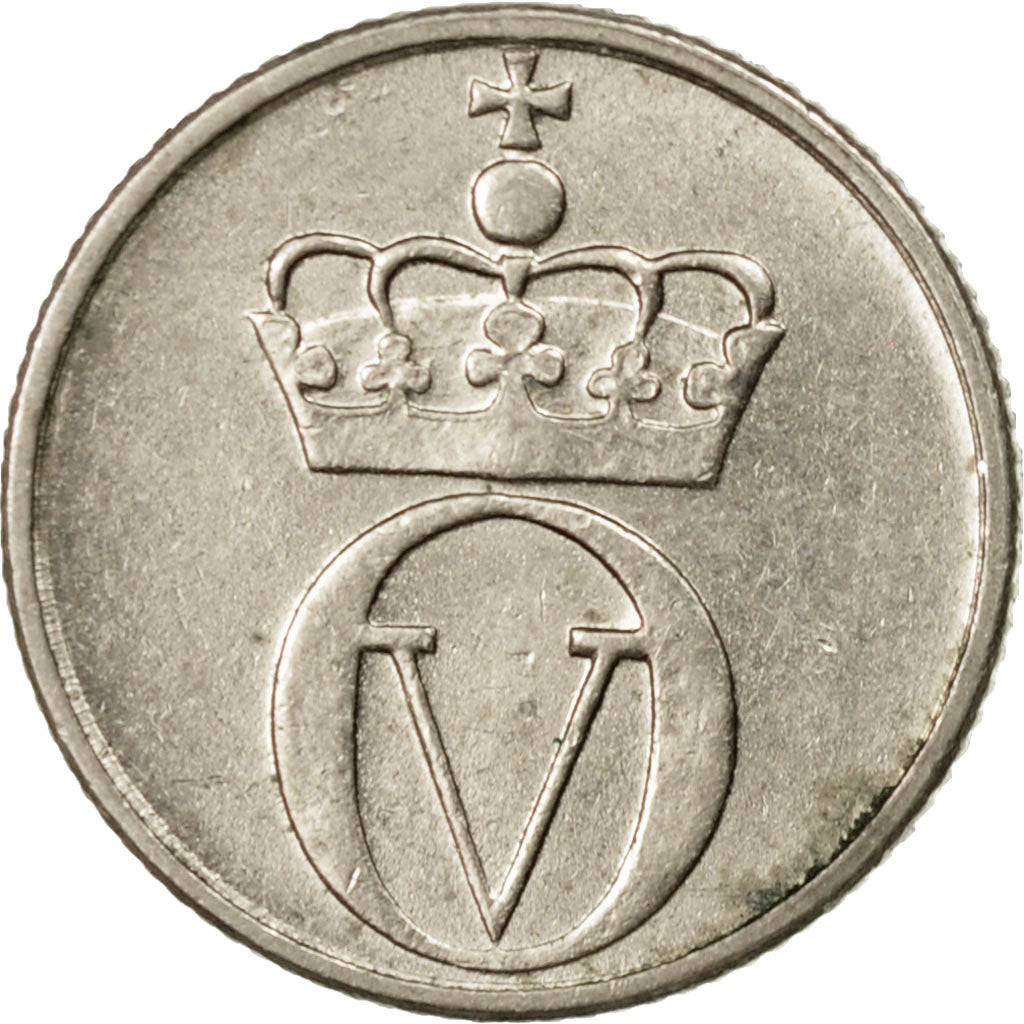 Coin, Norway, Olav V, 10 Öre, 1973, EF(40-45), Copper-nickel, KM:411