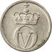 Moneta, Norwegia, Olav V, 10 Öre, 1973, EF(40-45), Miedź-Nikiel, KM:411