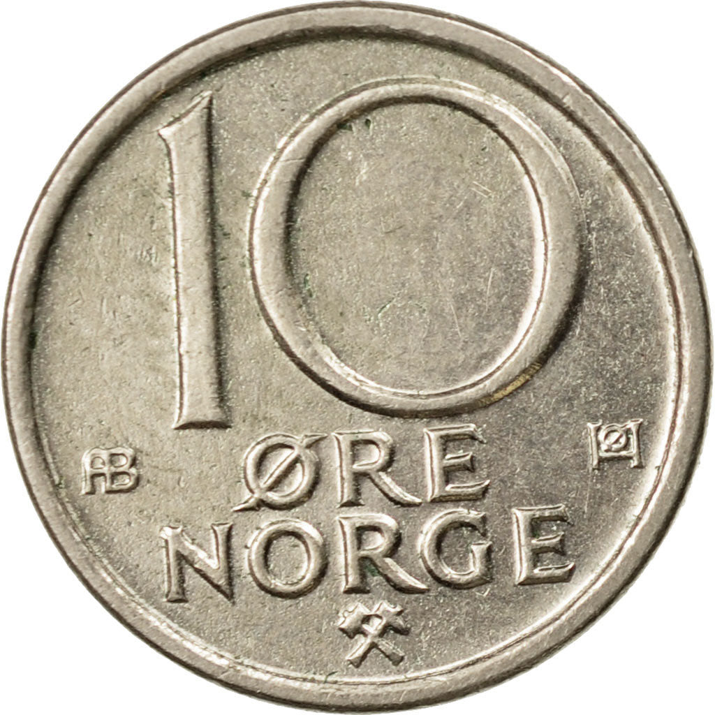 Coin, Norway, Olav V, 10 Öre, 1978, EF(40-45), Copper-nickel, KM:416