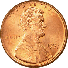 Coin, United States, Lincoln Cent, Cent, 1997, U.S. Mint, Philadelphia