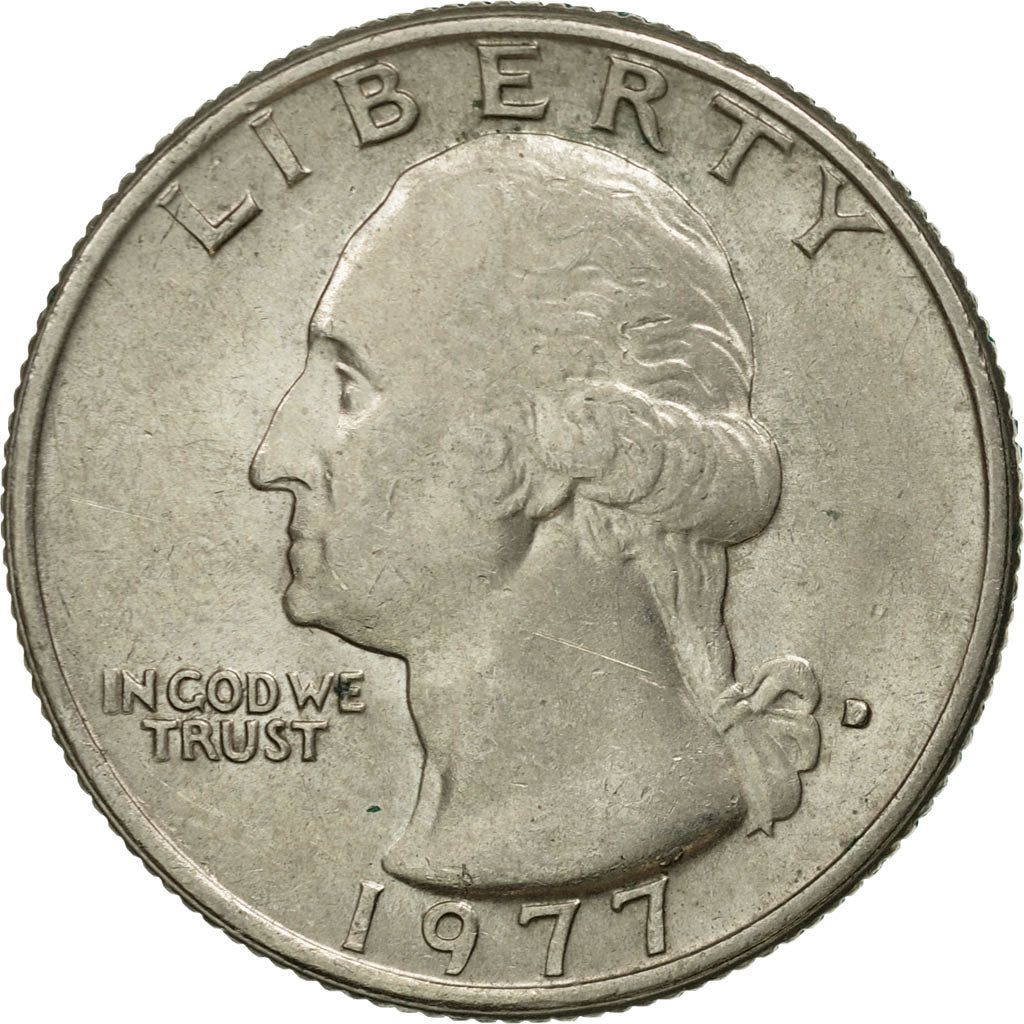 Coin, United States, Washington Quarter, Quarter, 1977, U.S. Mint, Denver