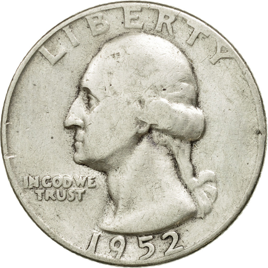 Monnaie, États-Unis, Washington Quarter, Quarter, 1952, U.S. Mint