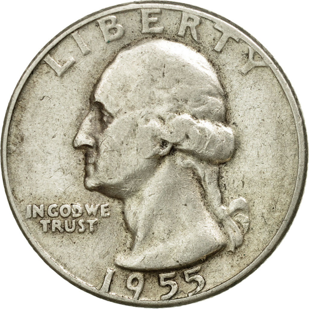 Coin, United States, Washington Quarter, Quarter, 1955, U.S. Mint, Philadelphia