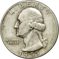 Coin, United States, Washington Quarter, Quarter, 1955, U.S. Mint, Philadelphia