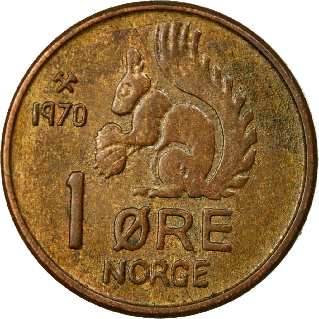 Coin, Norway, Olav V, Ore, 1970, EF(40-45), Bronze, KM:403