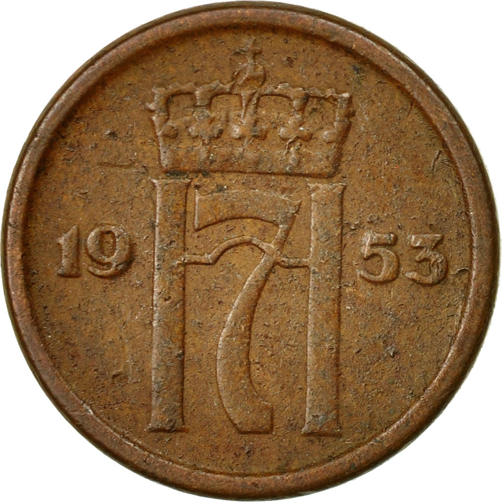 Coin, Norway, Haakon VII, Ore, 1953, EF(40-45), Bronze, KM:398