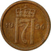 Coin, Norway, Haakon VII, Ore, 1956, EF(40-45), Bronze, KM:398