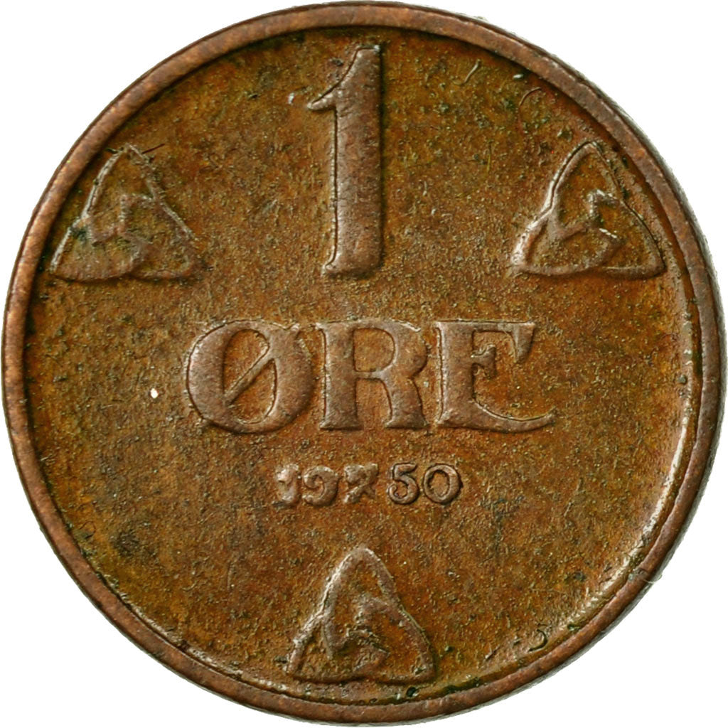 Coin, Norway, Haakon VII, Ore, 1950, EF(40-45), Bronze, KM:367