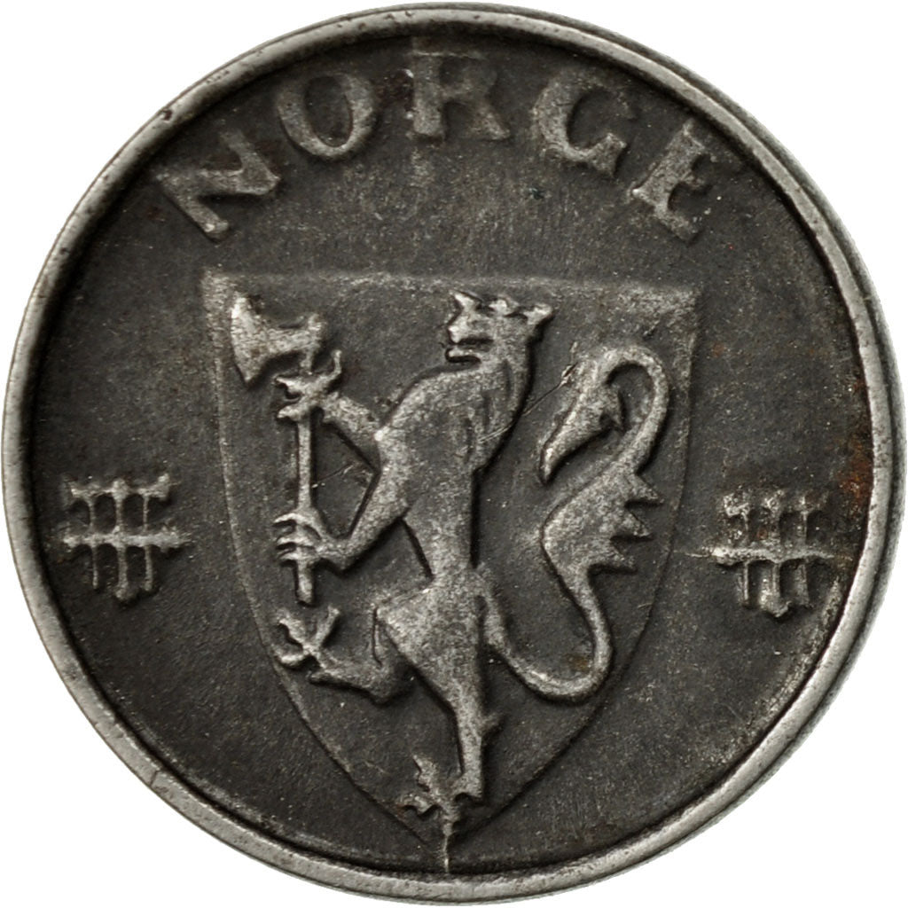 Coin, Norway, Haakon VII, Ore, 1944, VF(30-35), Iron, KM:387