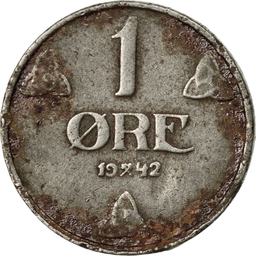 Coin, Norway, Haakon VII, Ore, 1942, VF(30-35), Iron, KM:387