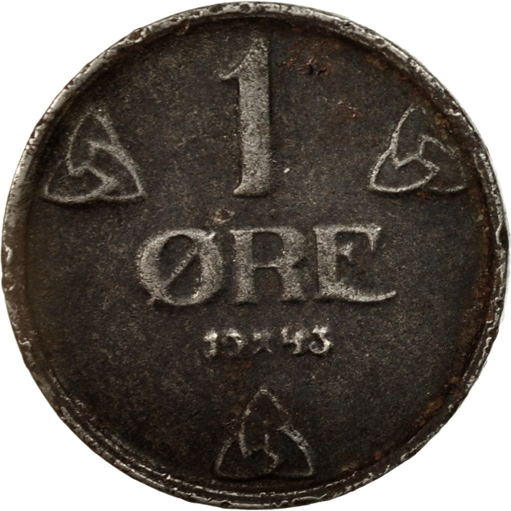 Coin, Norway, Haakon VII, Ore, 1943, VF(20-25), Iron, KM:387