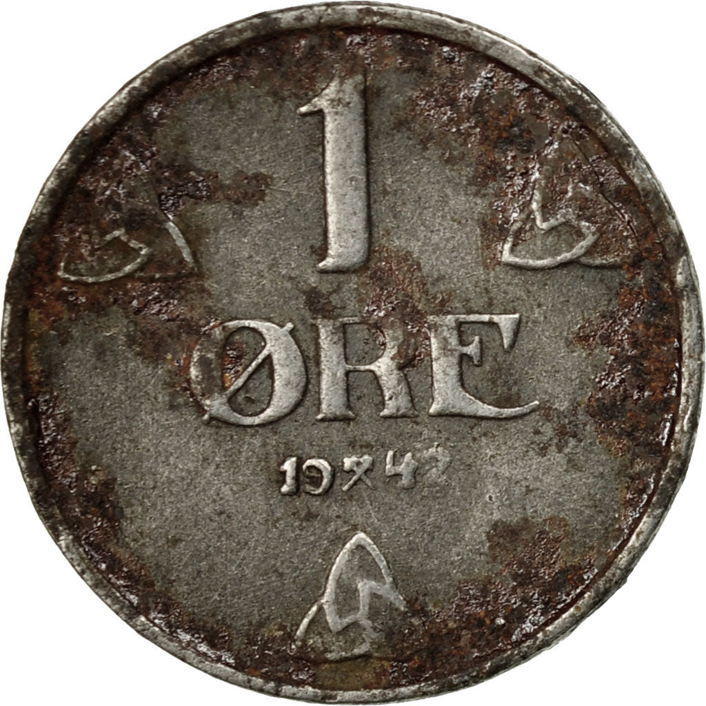Coin, Norway, Haakon VII, Ore, 1942, VF(20-25), Iron, KM:387