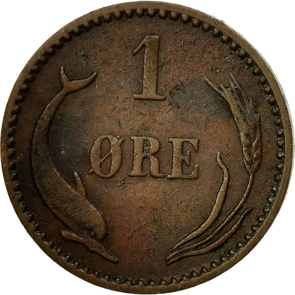 Moneta, Danimarca, Christian IX, Ore, 1899, Copenhagen, MB+, Bronzo, KM:792.2