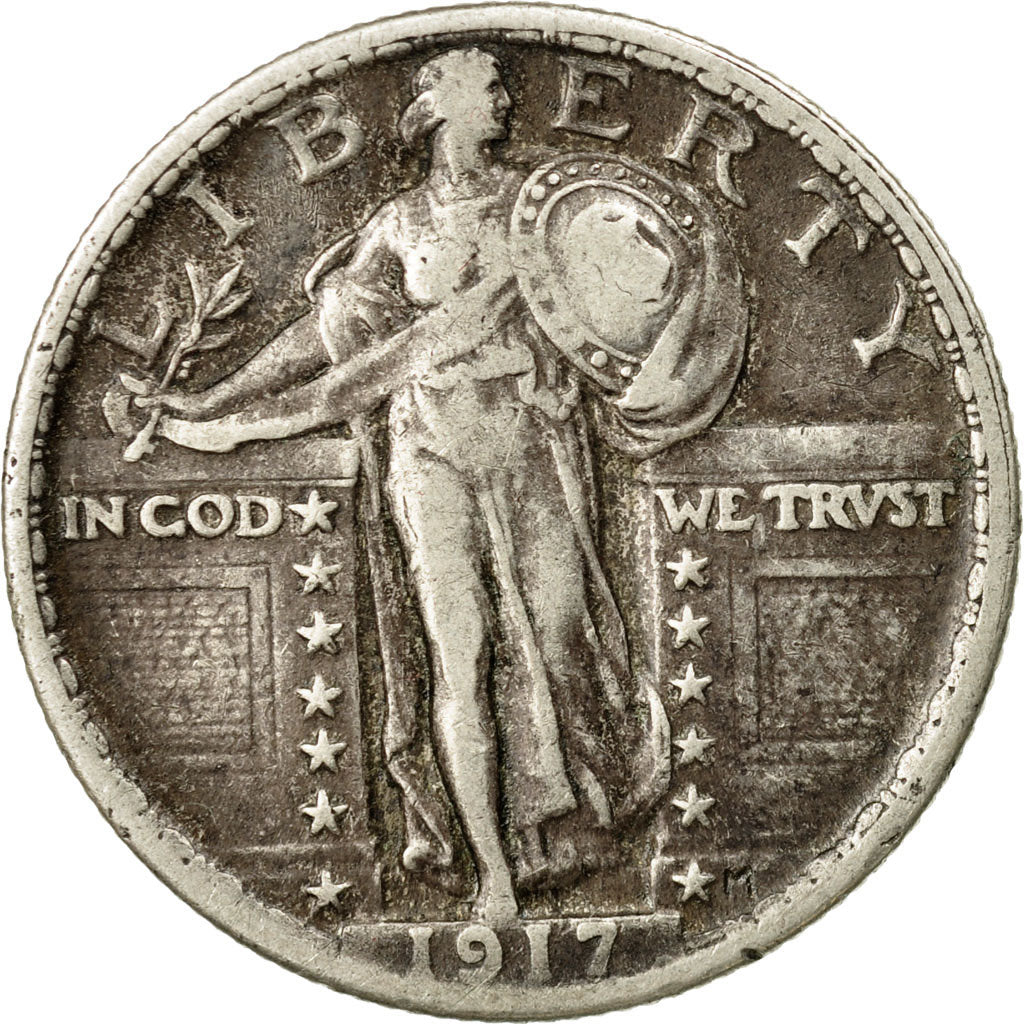 Coin, United States, Standing Liberty Quarter, Quarter, 1917, U.S. Mint