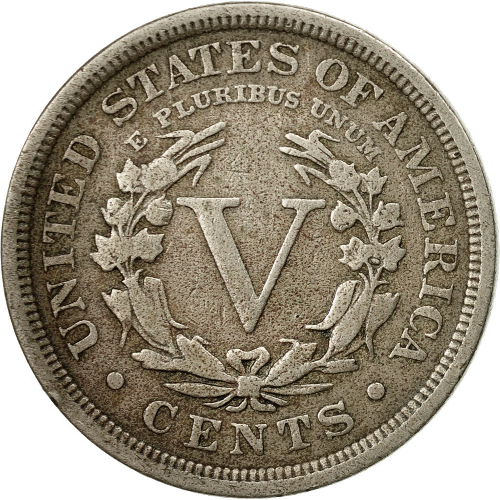 Coin, United States, Liberty Nickel, 5 Cents, 1909, U.S. Mint, Philadelphia