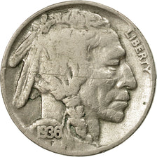 Monnaie, États-Unis, Buffalo Nickel, 5 Cents, 1936, U.S. Mint, Philadelphie