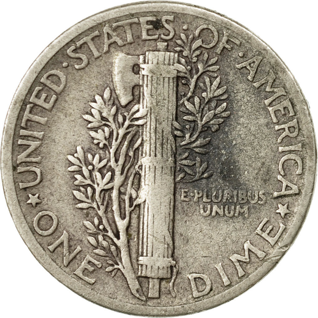 Coin, United States, Mercury Dime, Dime, 1945, U.S. Mint, Philadelphia