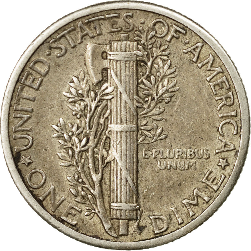 Coin, United States, Mercury Dime, Dime, 1943, U.S. Mint, Philadelphia