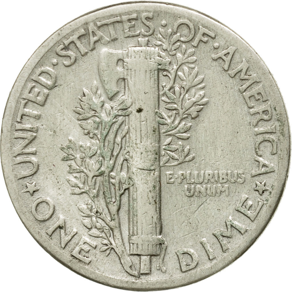 Moneta, Stati Uniti, Mercury Dime, Dime, 1944, U.S. Mint, Philadelphia, MB
