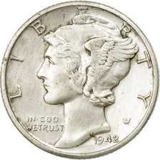 Coin, United States, Mercury Dime, Dime, 1942, U.S. Mint, Denver, VF(20-25)