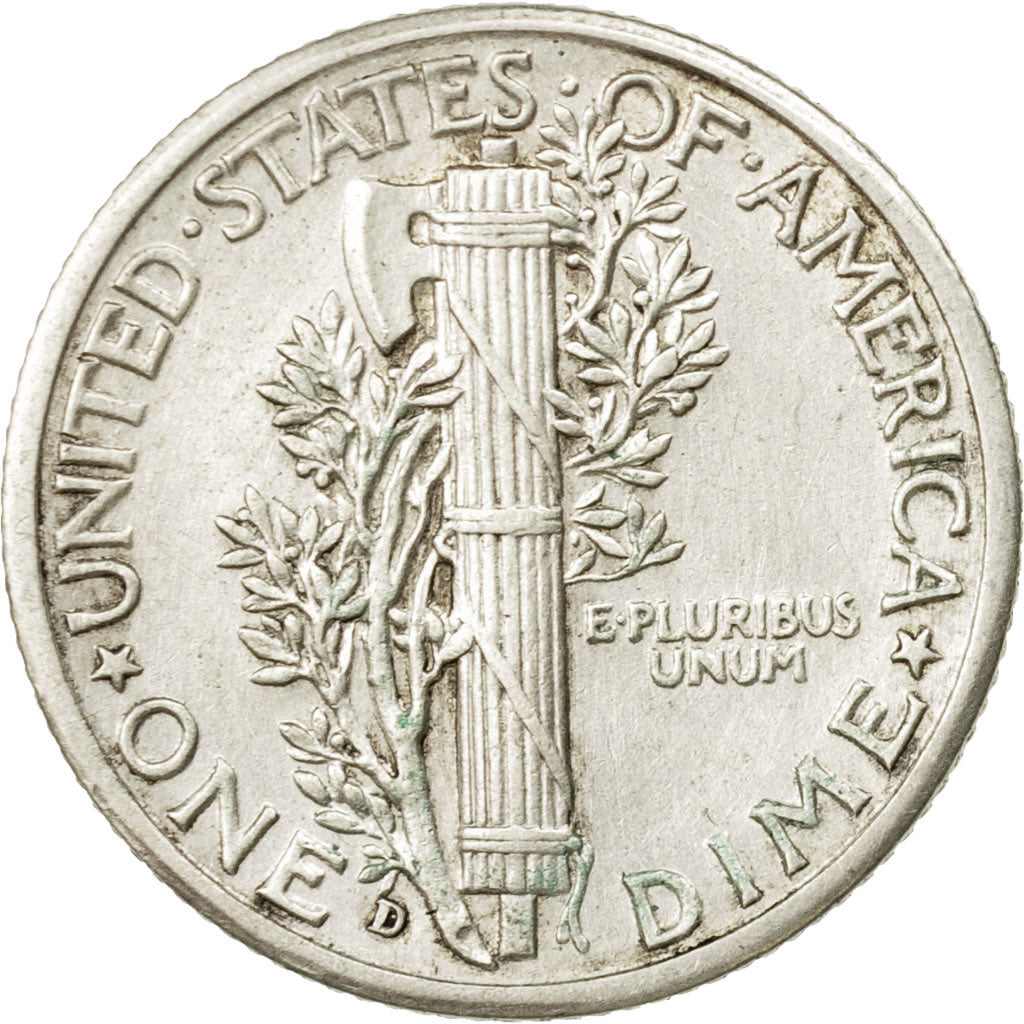 Coin, United States, Mercury Dime, Dime, 1942, U.S. Mint, Denver, VF(20-25)