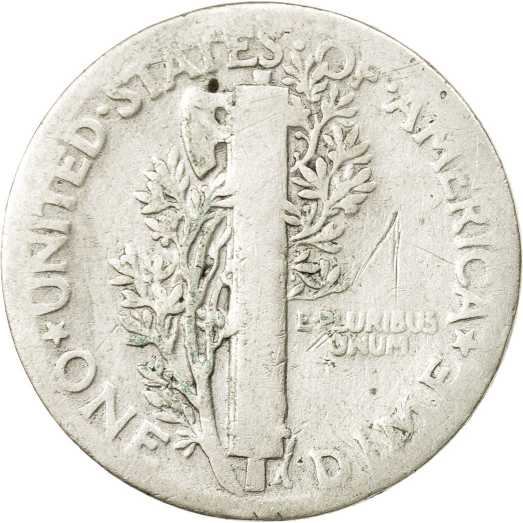 Coin, United States, Mercury Dime, Dime, 1925, U.S. Mint, Philadelphia