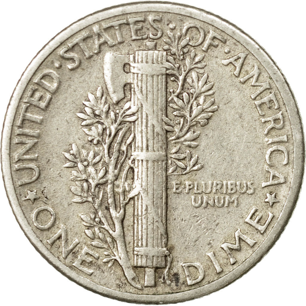 Moneta, Stati Uniti, Mercury Dime, Dime, 1938, U.S. Mint, Philadelphia, MB