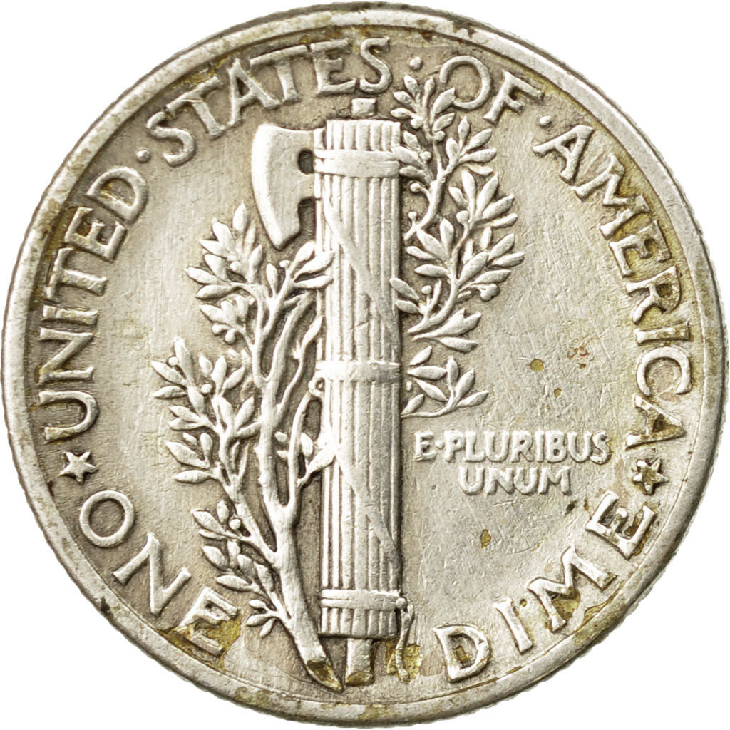 Moneta, Stati Uniti, Mercury Dime, Dime, 1939, U.S. Mint, Philadelphia, MB