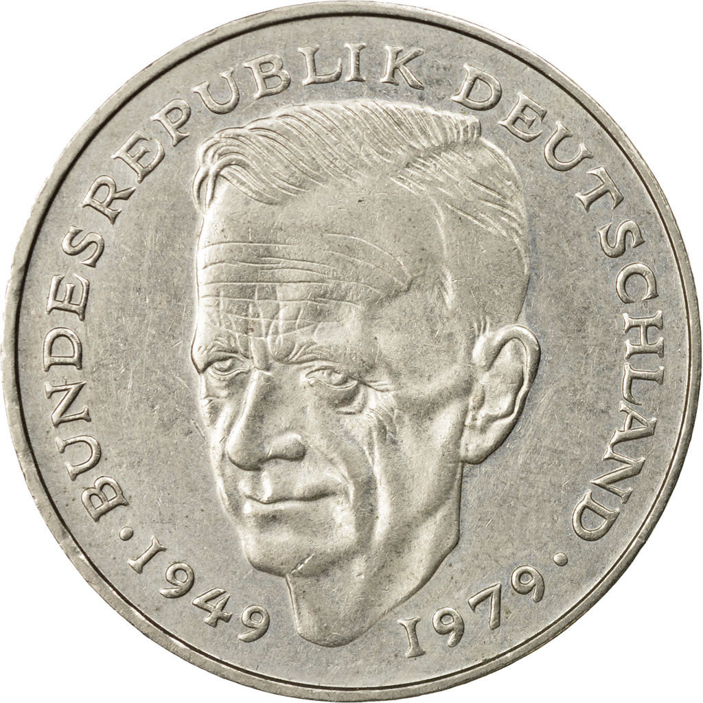 Moneta, Niemcy - RFN, 2 Mark, 1990, Stuttgart, EF(40-45), Miedź-Nikiel