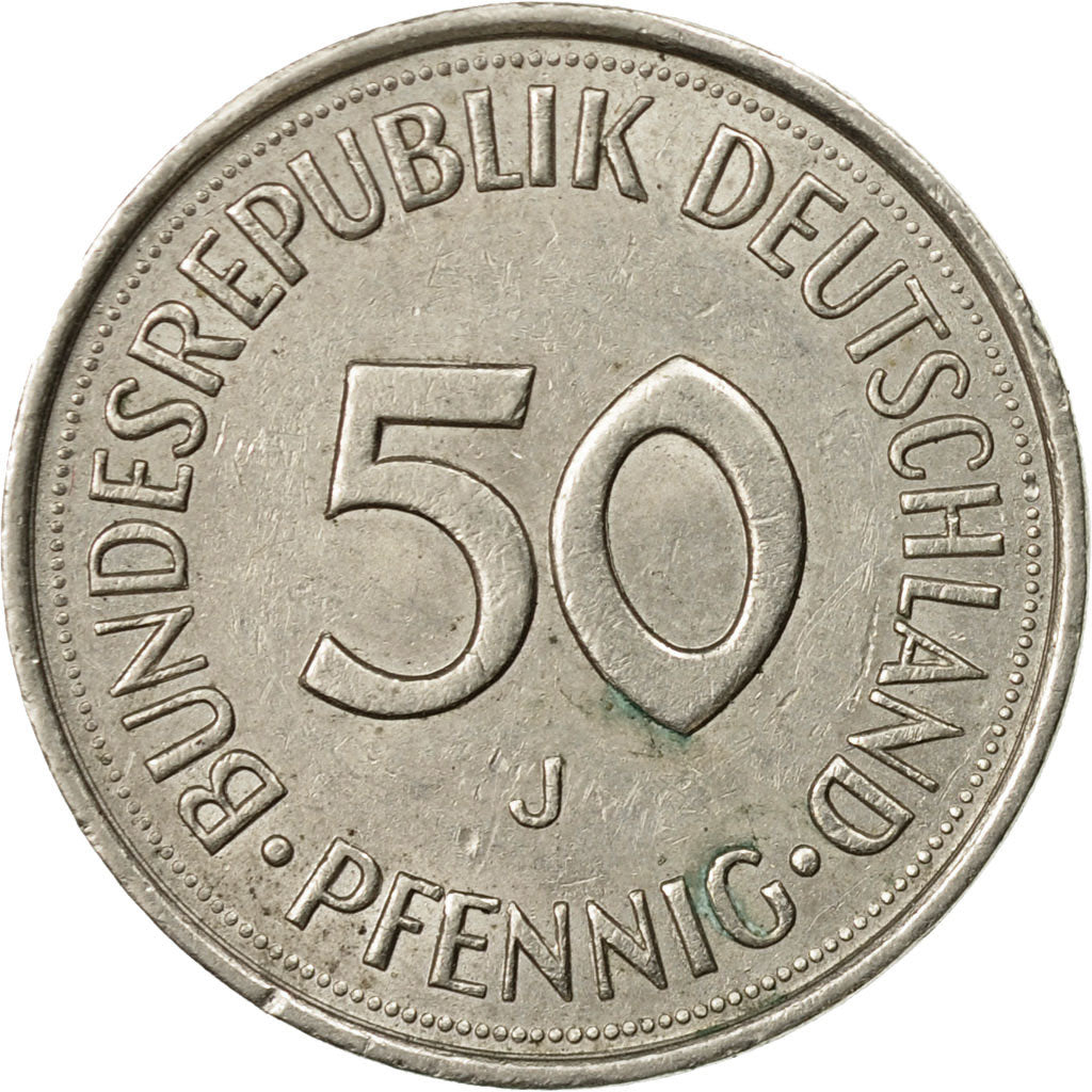 Munten, Federale Duitse Republiek, 50 Pfennig, 1989, Hambourg, ZF