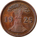 Coin, GERMANY, WEIMAR REPUBLIC, 2 Reichspfennig, 1925, Berlin, VF(30-35)