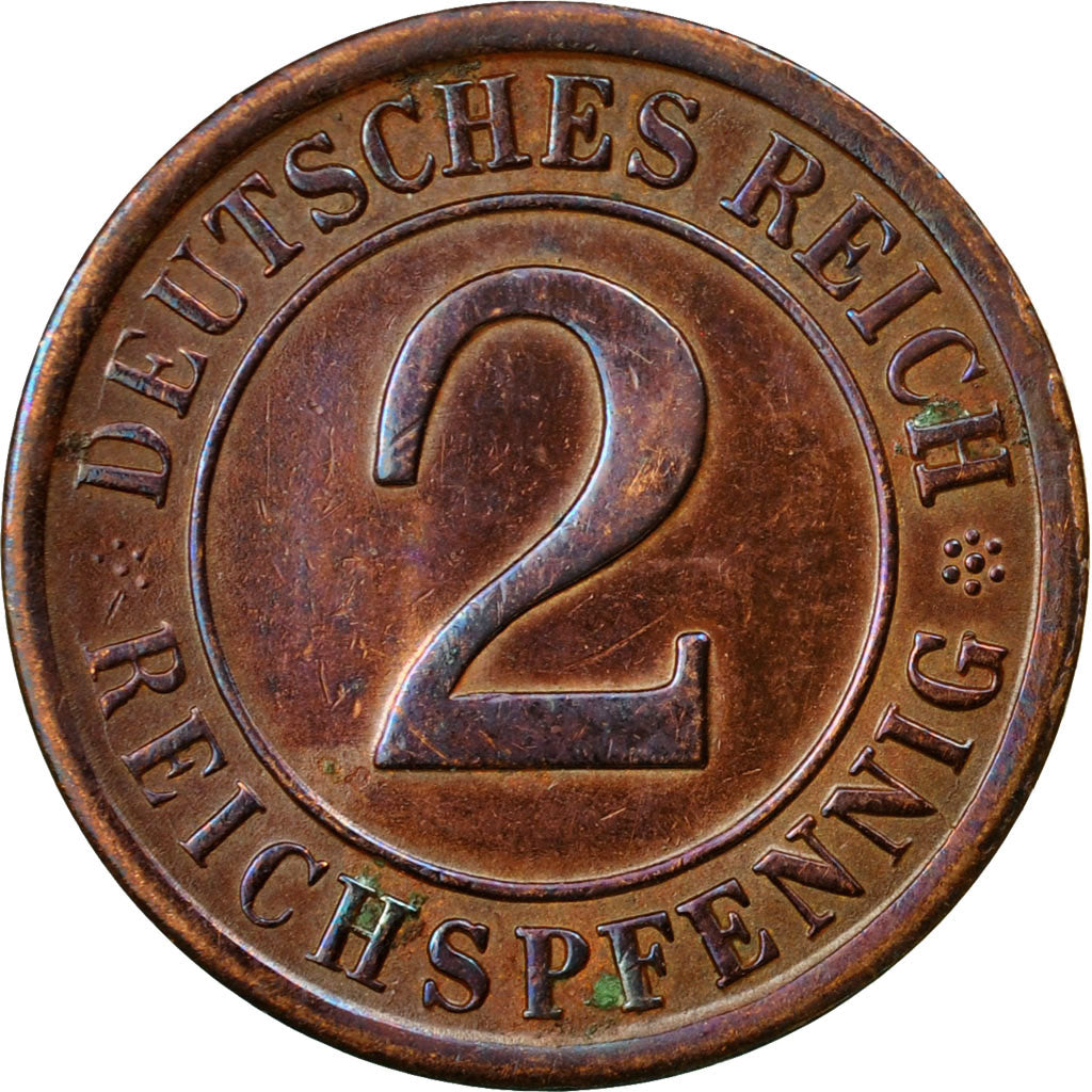 Coin, GERMANY, WEIMAR REPUBLIC, 2 Reichspfennig, 1925, Berlin, VF(30-35)